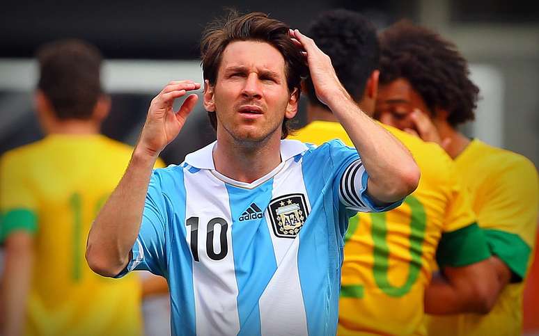Lionel Messi em amistoso que virou divisor de águas contra o Brasil