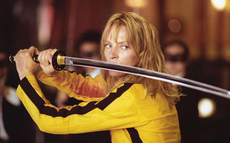 Golpe mortal usado pela Noiva, em Kill Bill, é referência em um dos Fatalities de Shang Tsung em MK1.