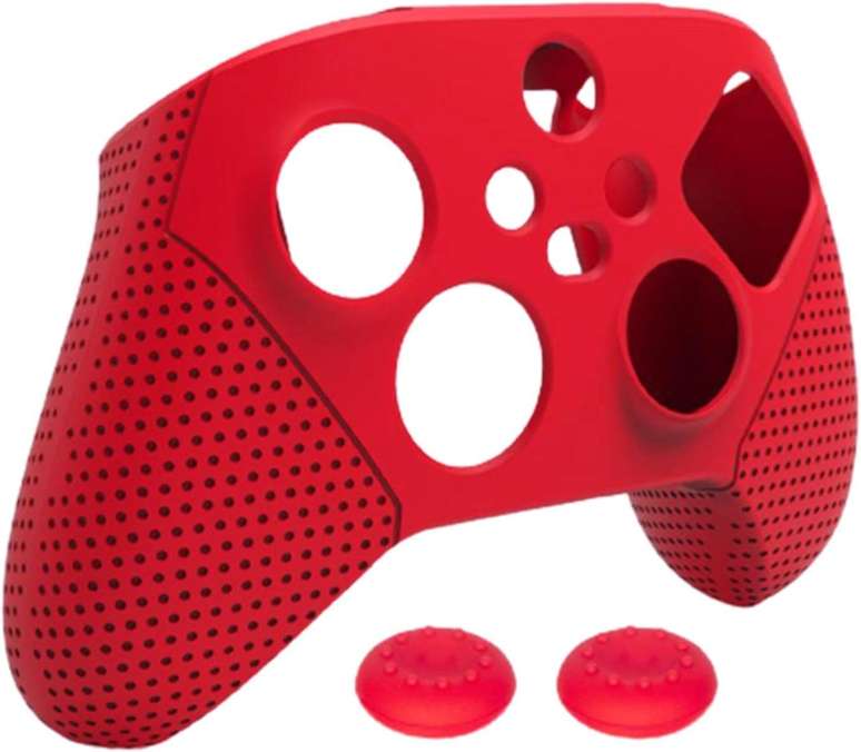 Capa de silicone vermelha para controle de Xbox Series X|S.
