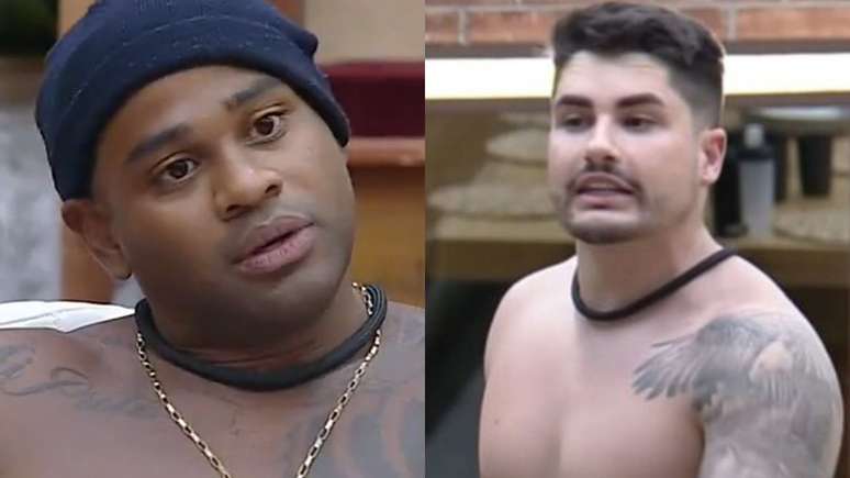 Cezar Black e Lucas Souza em 'A Fazenda 15'. Reprodução/ Record