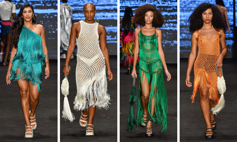 Looks de croch&ecirc; da LED no SPFW (Fotos: Z&eacute; Takahashi / @agfotosite/Divulga&ccedil;&atilde;o)