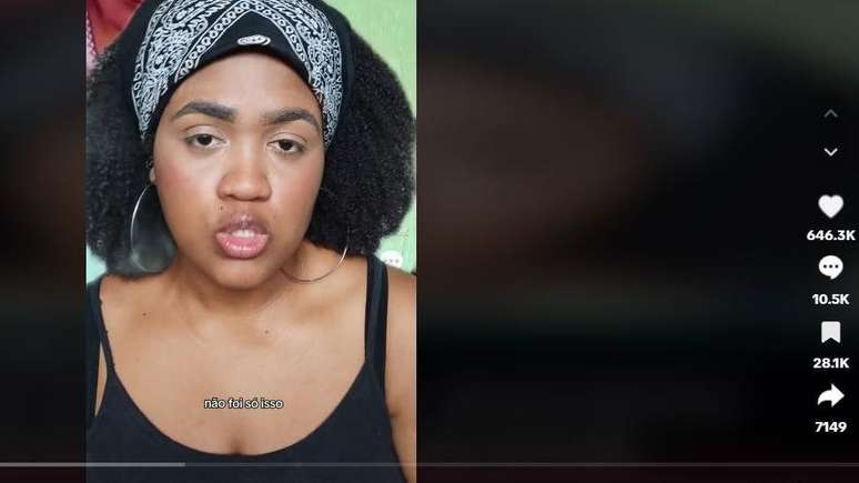 Vídeo com o desabafo de Evelyn viralizou nas redes e teve quase 10 milhões de visualizações no TikTok