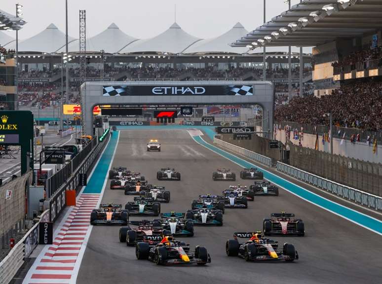 Largada do GP de Abu Dhabi de 2022