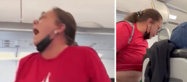 Passageira abaixa as calças e ameaça fazer xixi no corredor de avião em voo nos EUA 