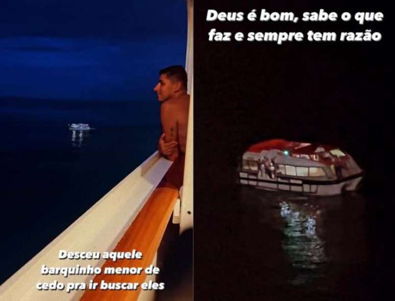 The influencer also recorded the rescue of the crew The influencer also recorded the rescue of the crew