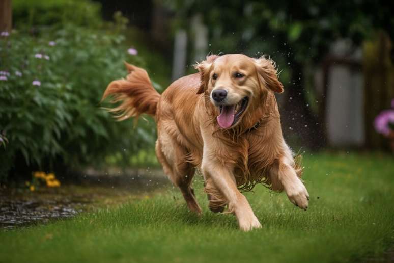 “Pistache” é um nome que combina com a personalidade enérgica do golden retriever 