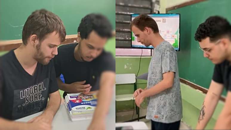 Formados em Letras, irmãos cegos dão aula na mesma escola em Londrina, PR