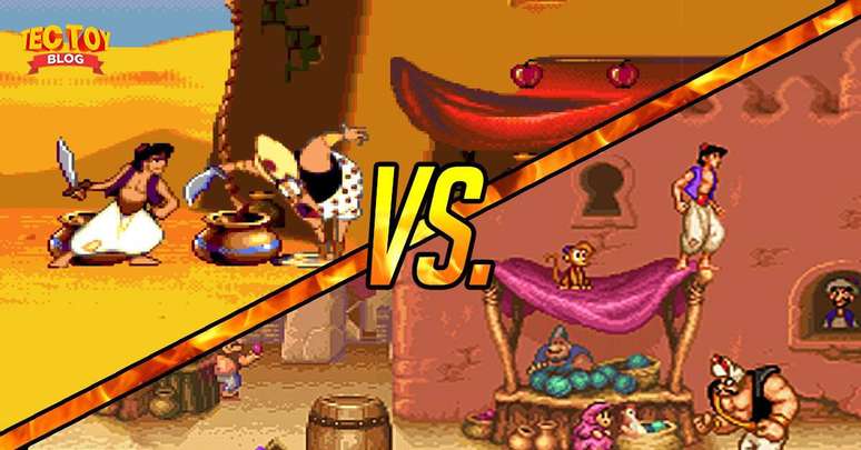 Aladdin é um tipo de game totalmente diferente no Mega Drive e no Super Nintendo.