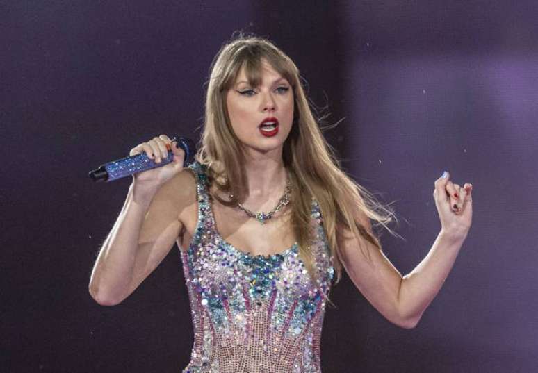 Taylor Swift em show no Allianz Parque, em São Paulo, em 24 de novembro de 2023
