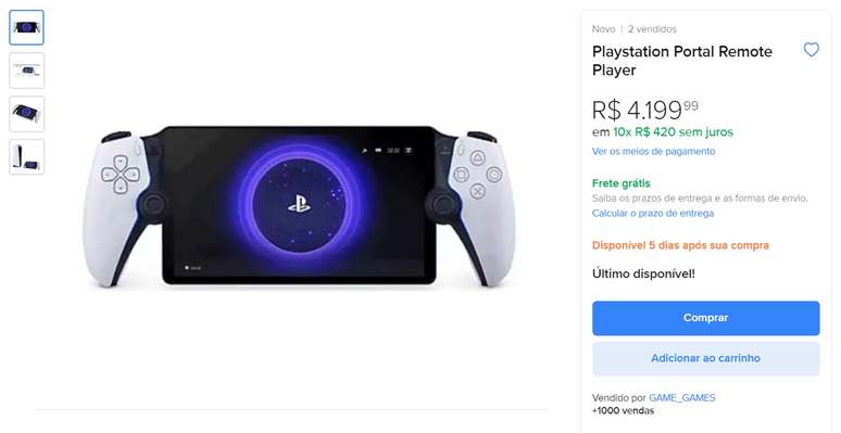 PS5 fica R$ 800 mais barato na loja oficial, mas pode custar ainda