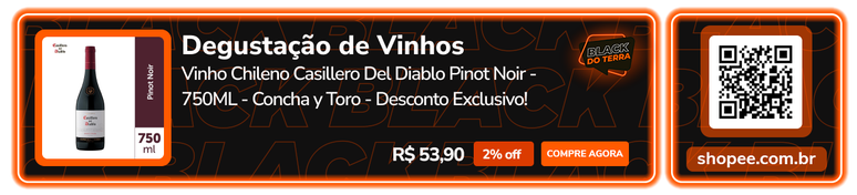 Degustação de Vinhos: Vinho Chileno Casillero Del Diablo Pinot Noir - 750ML - Concha y Toro - Desconto Exclusivo!