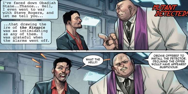 Iron Man admits the Kingpin is the villain he fears most (Image: Reproduction/Marvel Comics) Iron Man admits the Kingpin is the villain he fears most (Image: Reproduction/Marvel Comics)
