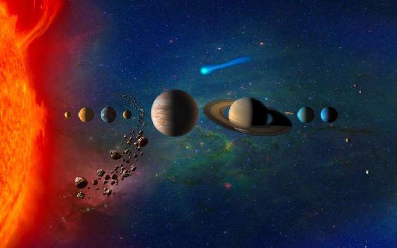 A passagem de uma estrela poderia causar várias mudanças no Sistema Solar (Imagem: Reprodução/NASA)