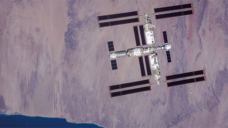 A China planeja expandir sua estação espacial Tiangong (Imagem: Reprodução/CMSE)