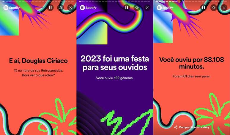 Retrospectiva Spotify Wrapped 2023 está disponível no app e no PC