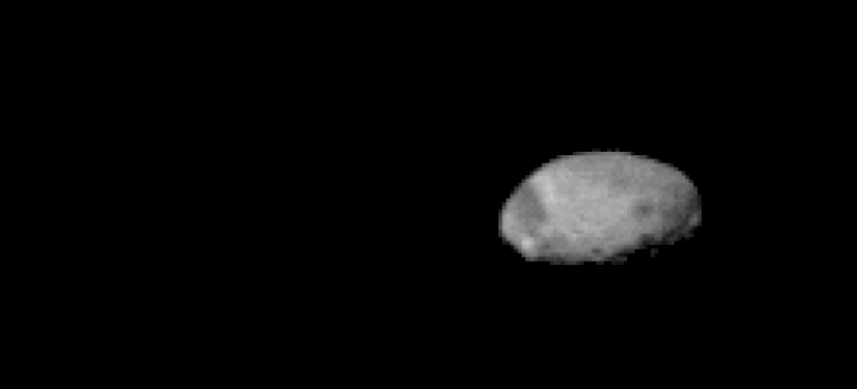 O Odyssey capturou esta sequência de imagens da lua Fobos (Imagem: Reprodução/NASA/JPL-Caltech)