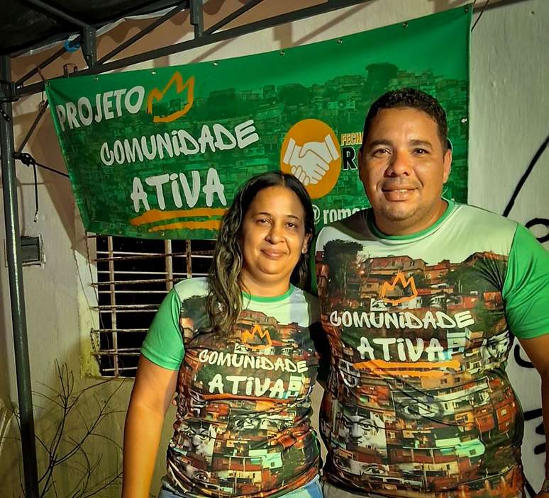 Adrianne Cordeiro e Romero Cordeiro, fundadores do Comunidade Ativa na periferia do Recife, que ajuda a mudar positivamente a cara do território