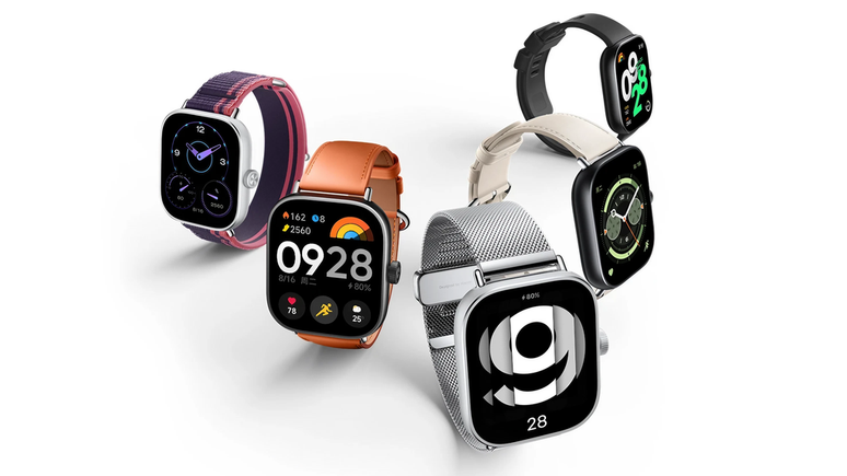 O Redmi Watch 4 chega com tela maior, grande bateria e um design refinado que lembra uma versão simplificada do Apple Watch Ultra (Imagem: Reprodução/Xiaomi)