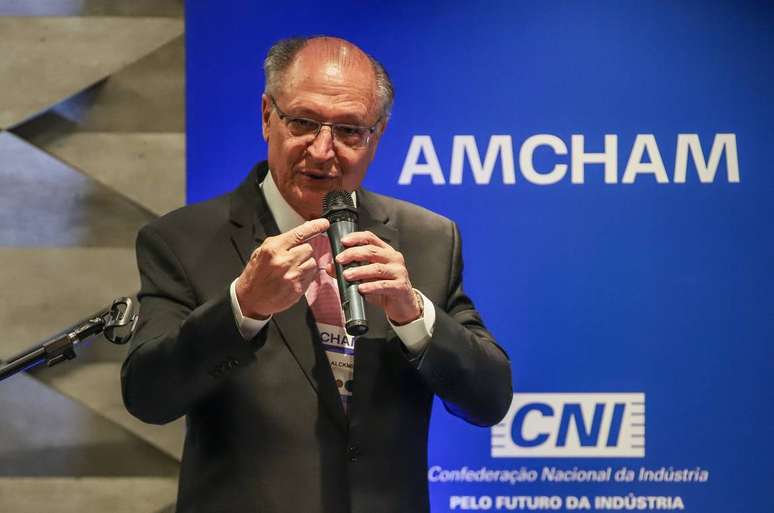 Brasília, 06.11.2023, O Vice-presidente Geraldo Alckmin, durante reunião para discutir mecanismo de implementação do comércio bilateral. Foto: Antônio Cruz/Agência Brasil