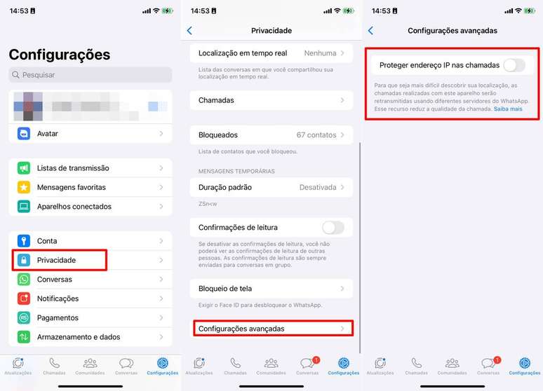 Recurso do WhatsApp protege endereço IP dos usuários em chamadas de vídeo ou voz, mas pode reduzir qualidade das chamadas (Imagem: Captura de tela/Felipe Demartini/Canaltech)