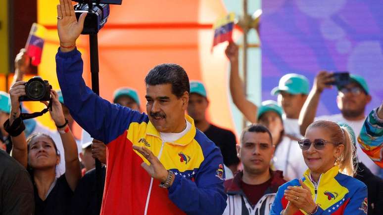 Nicolar Maduro em evento de encerramento da campanha para o referendo