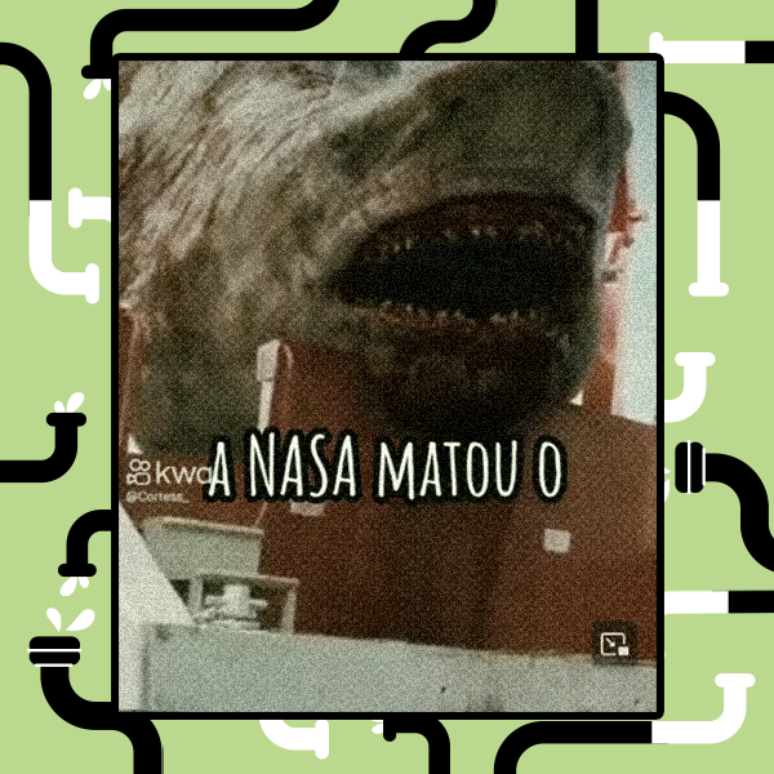 Imagem de tubarão gigante feita por meio de efeitos especiais circula no Kwai com áudio sobre operação da Nasa
