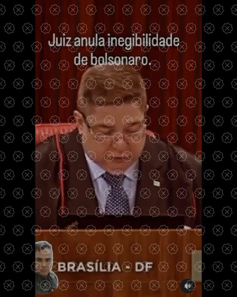 Posts compartilham trecho de voto vencido do ministro do TSE Raul Araújo para fazer crer que inelegibilidade de Bolsonaro foi anulada, o que é falso