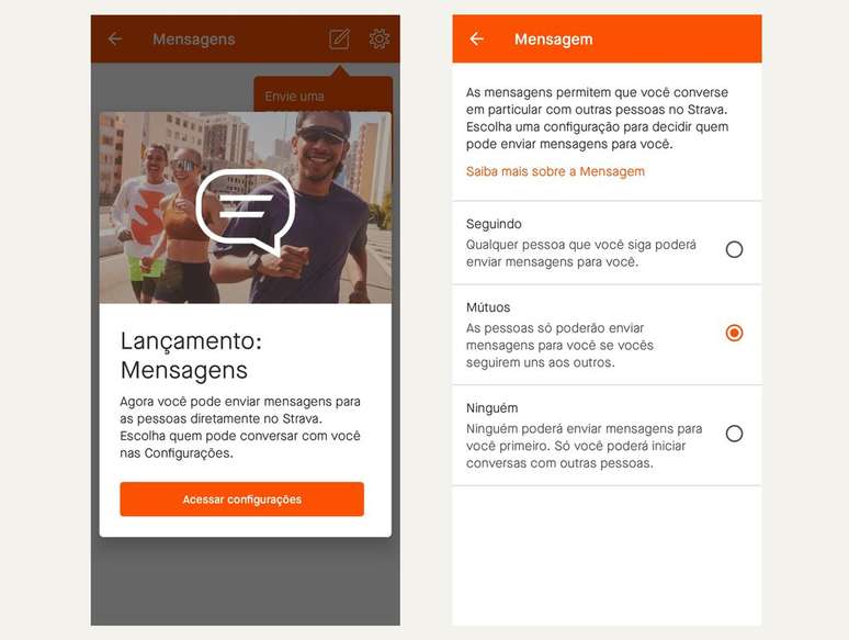 Strava agora tem serviço de mensagens (Imagem: Captura de tela/Douglas Ciriaco/Canaltech)