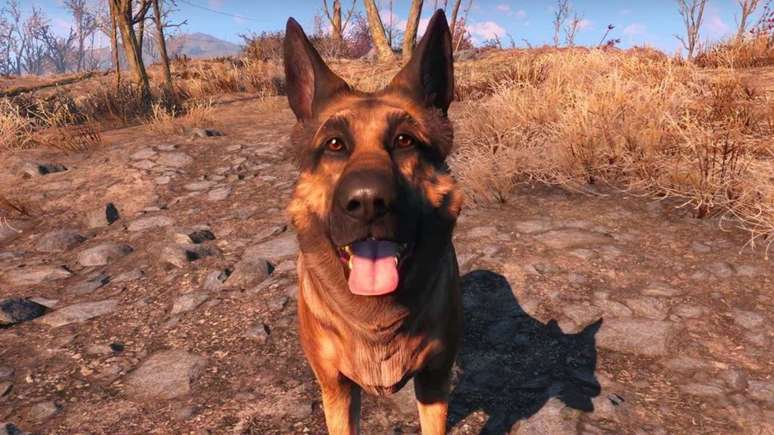 O pastor-alemão é um personagem importante no jogo Fallout 4 e que vai ganhar uma contraparte na série da Amazon (Imagem: Divulgação/Amazon Studios)