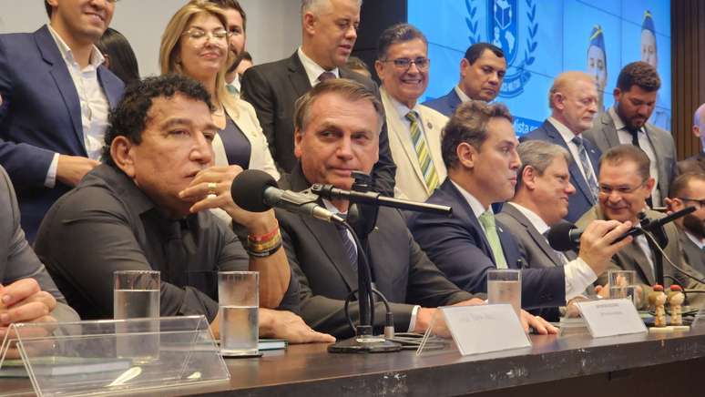O ex-presidente Bolsonaro esteve na Câmara dos Deputados nesta quarta-feira, 6
