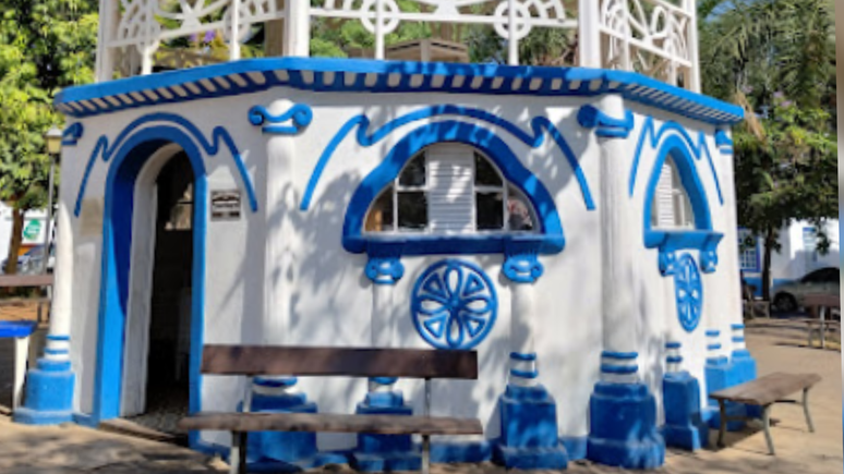 Pra&ccedil;a do Coreto no Centro Hist&oacute;rico da Cidade de Goi&aacute;s