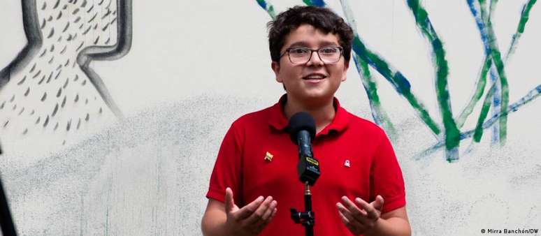 Com apenas 13 anos, Francisco Vera, da Colômbia, foi escolhido como destaque na proteção do clima pela Unicef