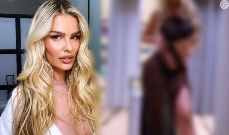 Yasmin Brunet, cotada para 'BBB 24', aposta em vestido com transparência ousada e deixa lingerie à mostra.