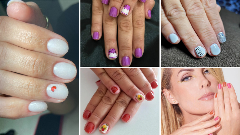 Adesivos de unhas floral preta filha única