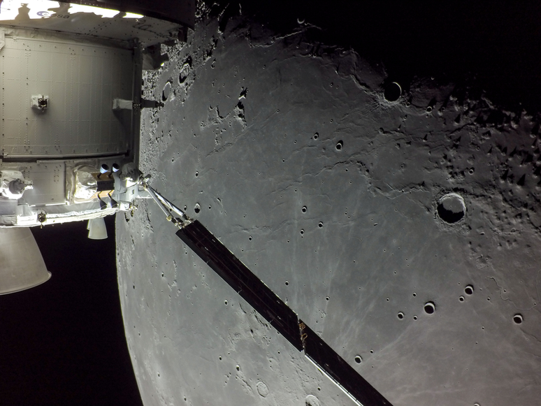 Lua fotografada durante a missão Artemis I (Imagem: Reprodução/NASA, Artemis 1)