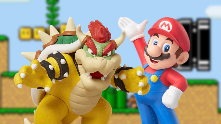 Amiibos são bonecos inspirados nos personagens dos games da Nintendo, como Super Mario