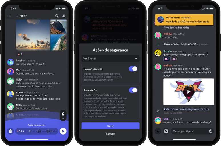 Novo layout do Discord traz uma experiência voltada para os celulares, mas desagradou usuários (Imagem: Divulgação/Discord)