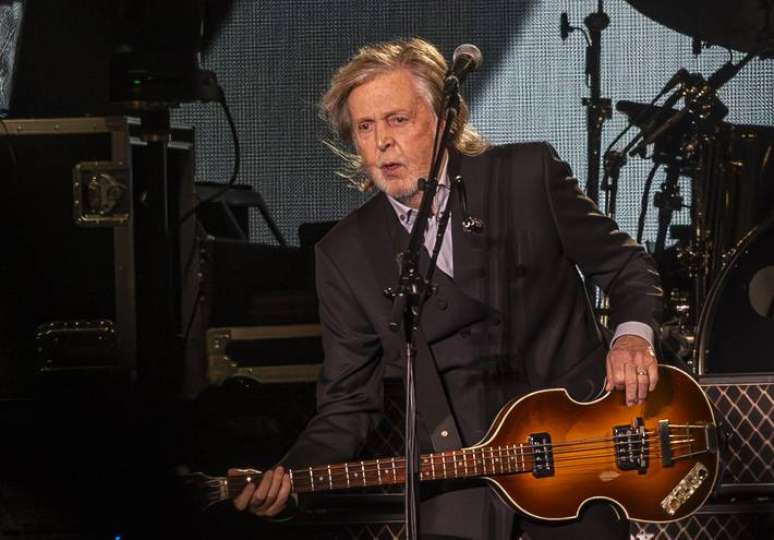 O cantor Paul McCartney se apresenta no Allianz Parque, em São Paulo, nesta quinta-feira, 7.