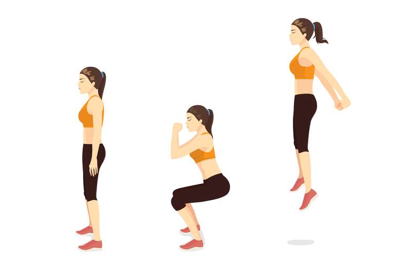 jump into a squatting position jump into a squatting position