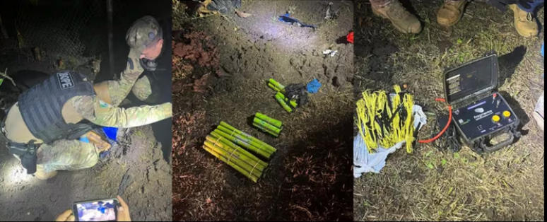 Explosivos encontrados pelos investigadores em casa usada pelo PCC: material faria parte de plano de atentado a bomba contra Moro 