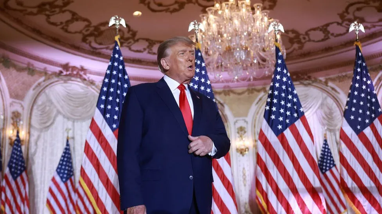 Donald Trump anunciou sua nova candidatura à Presidência em evento realizado em Mar-a-Lago em 2022