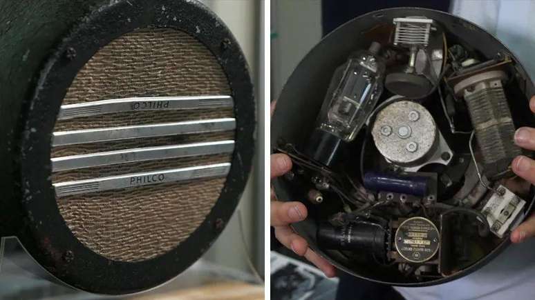 Este alto-falante antigo de um rádio de carro é mais do que parece ser.