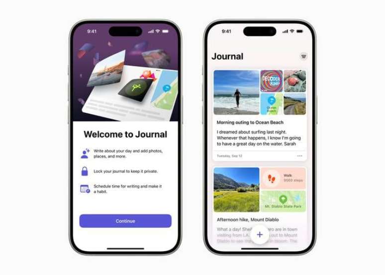 Aplicativo "Journal" chega ao iPhone no iOS 17.2