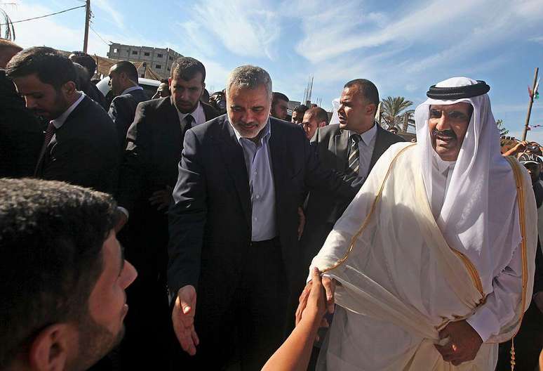 A visita do Xeque Hamad bin Khalifa al Thani a Gaza em 2012 deu forte apoio ao governo do Hamas, liderado por Ismail Haniya.