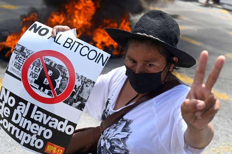 Groups of protesters have opposed the investment of public money in bitcoin.