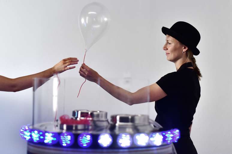 The company has created actual candy balloons that use sugar and helium to make the treat The company has created actual candy balloons that use sugar and helium to make the treat