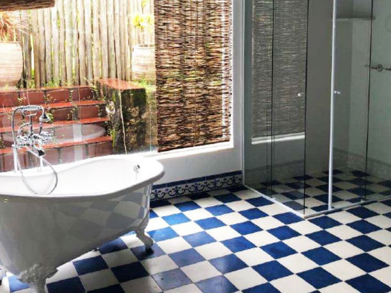 The property has a colonial and luxury style