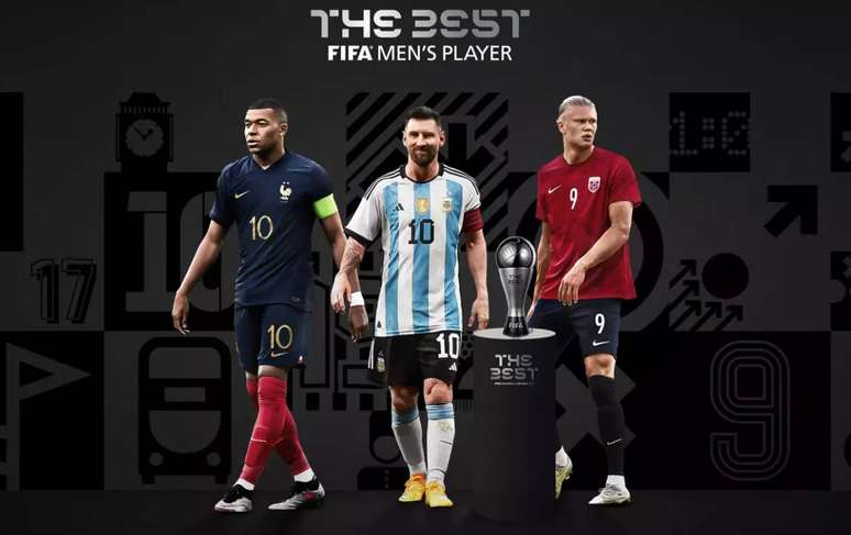 The Best: Messi, Haaland e Mbappé são os finalistas do prêmio de melhor  jogador da Fifa