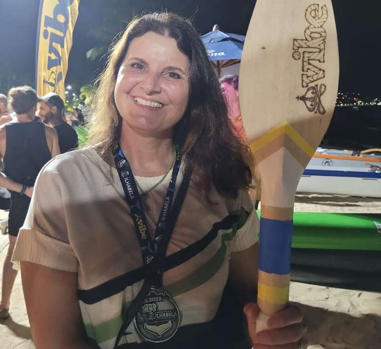 Andrea hoje é atleta de canoagem havaiana