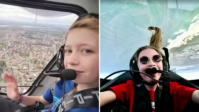 Menina afirmou que tem o sonho de ser piloto desde os primeiros anos de vida